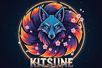 create eye catchy kitsune logo for your business