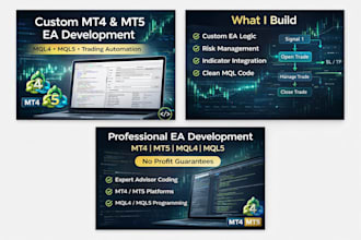 develop custom mt4 mt5 automation scripts using mql4 mql5