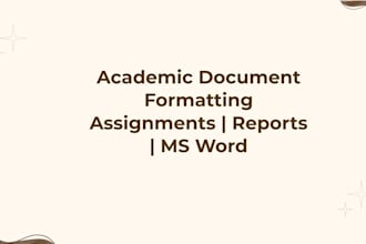 do academic documents formatting