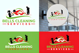 create a modern logo for cleaning, recycling, or green businesses