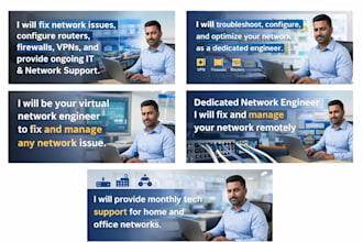 be your dedicated network engineer to fix, manage, and secure your network