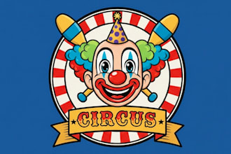 draw outstanding clown logo with new concept