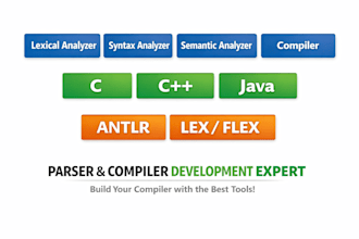 develop lexer, parser, and compiler in c cpp or java