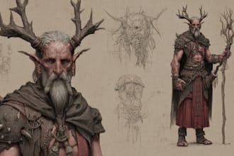 paint fantasy illustration and concept art