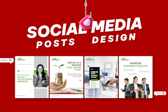 design facebook ad creative, social media posts, and instagram ads image