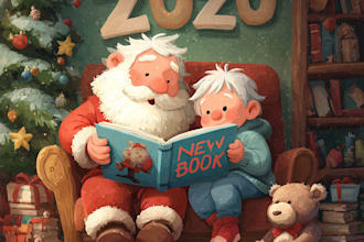 create christmas children book illustrations