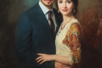 make couple portrait illustrations