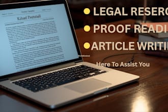 o legal reserch o article and blog writing o proof reading