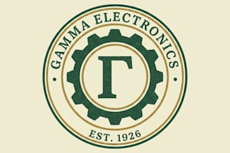 design a unique vintage gamma logo