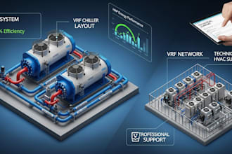 vrf system design, chiller plant layout and technical hvac support expert