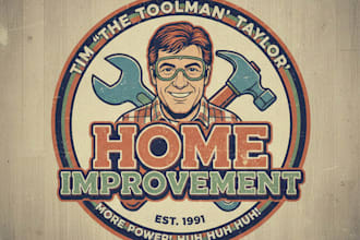 design a professional vintage home improvement logo
