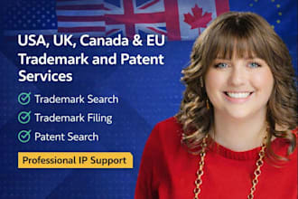 handle USA, UK, canada and eu trademark registration, checks, and patent search