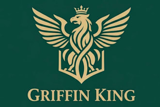 make amazing griffin king logo with free source file
