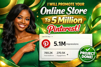 promote etsy amazon wix shopify godaddy ebay squarespace to 5 million pinterest