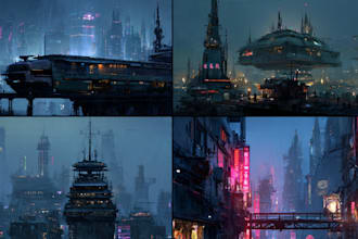 design sci fi mecha and robot concept art