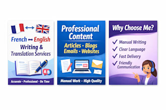 translate and write french to english content