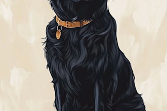 draw a custom pet portrait, dog portrait, cat portrait