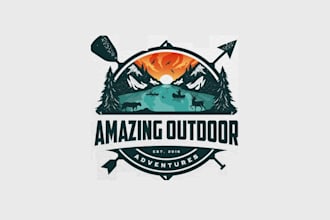 design vintage , retro , classic , hipster badge , outdoor or business logo