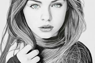 draw a personalized artistic sketch of humans and places