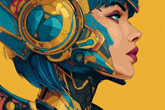 sci fi character illustration or sci fi character