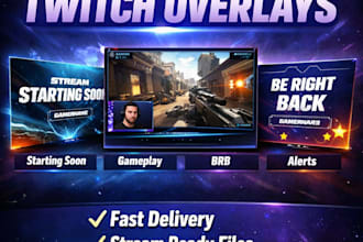 design custom twitch overlays and stream screens