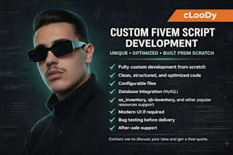build custom fivem scripts for esx qbcore servers