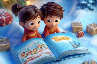 draw adorable christmas childrens storybook illustrations