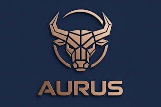 draw unique bull head logo with creative concepts