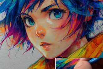 draw an amazing anime style art
