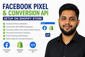 set up facebook pixel and conversion API for shopify store