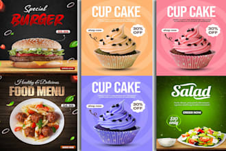 create stunning food promotional posters for restaurant marketing