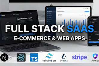 build a custom saas, admin dashboard, or e commerce app in nextjs