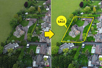 add accurate property lines to real estate drone photos