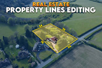 create property lines or lot boundary lines for real estate