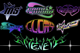 trippy stoner doom psychedelic metal logo design
