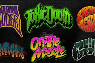 trippy stoner doom psychedelic metal logo design