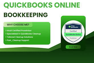 do quickbooks online bookkeeping, cleanup and reconciliation