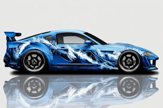 creative custom car wrap, van wrap, truck wrap, trailer wrap