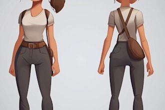 draw 2d game character, character design, sprite