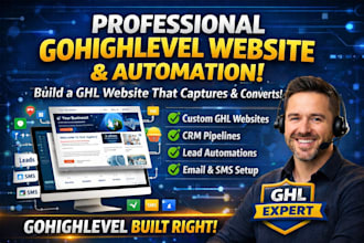 build gohighlevel website, CRM automation, ghl expert