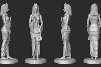 create character 3d sculpture