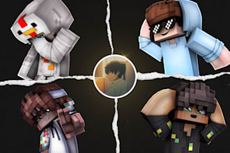 do 3 professional minecraft skinrenders