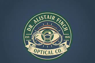 design a professional vintage optometry logo