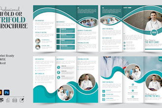 design bifold and trifold brochures professional print ready