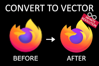 vectorize, trace and enhance your logo or icon