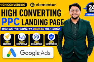 design cro focused high converting PPC landing page for google