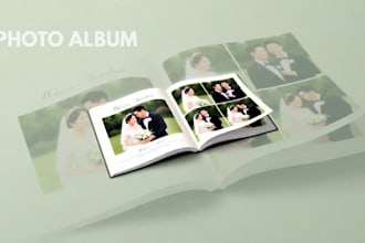 design a creative  wedding albums and photo book