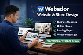 webador website design, webador store, webador landing page, webador redesign