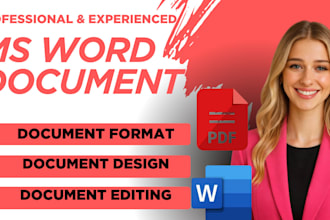 edit, design and format microsoft word document professionally