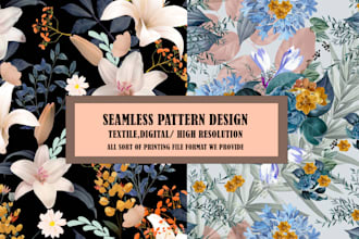 design unique seamless pattern for textile fabric prints